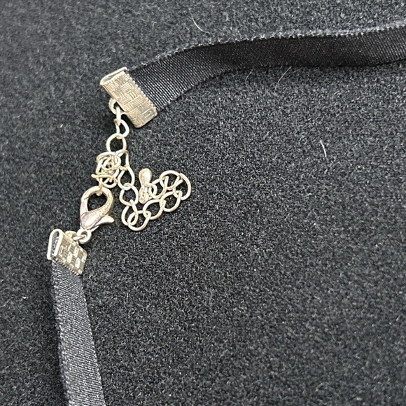 Rhinestone and Black Velvet Choker - Picture 2 of 3